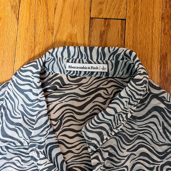 Abercrombie Sheer Patterned Button-Down - Picture 2 of 2